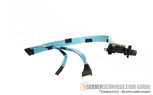 Dell 65 / 70cm NVMe Kabel cable 2x SFF-8654 gerade to 1x PCIe Riser R1D-Paddle R650 10xSFF 04J28V