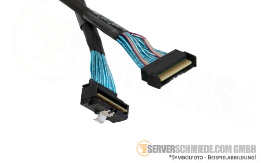 Dell 65cm front PERC to Mainboard Controller Kabel 1x SFF-8654 winkel to 1x SFF-8654 gerade H755N 0V9N7D