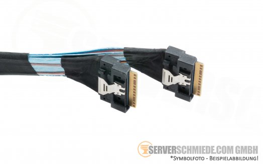 Dell 0M2D68 RSR3 65 cm R740 R940 R740xd NVMe Kabel cable 2x SFF-8654 gerade to 2x SFF-8654 Bay BP-A2 + B2