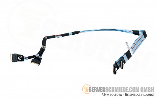 Dell 0M2D68 RSR3 65 cm R740 R940 R740xd NVMe Kabel cable 2x SFF-8654 gerade to 2x SFF-8654 Bay BP-A2 + B2