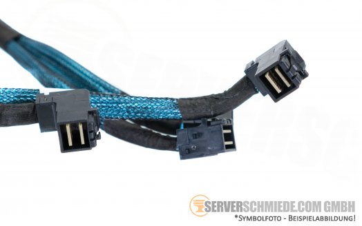 Dell 65 / 60cm SAS Kabel 2x SFF-8643 gerade to 2x SFF-8643 winkel R940 047FV4