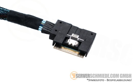 Dell 70cm NVMe Kabel Cable for R440 1x SFF-8654 gerade 1x SFF-8654 winkel 02YPT8