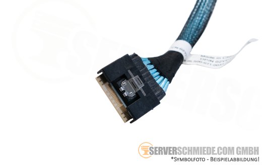 Dell 70cm NVMe Kabel Cable for R440 1x SFF-8654 gerade 1x SFF-8654 winkel 02YPT8
