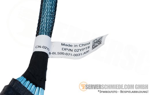 Dell 70cm NVMe Kabel Cable for R440 1x SFF-8654 gerade 1x SFF-8654 winkel 02YPT8