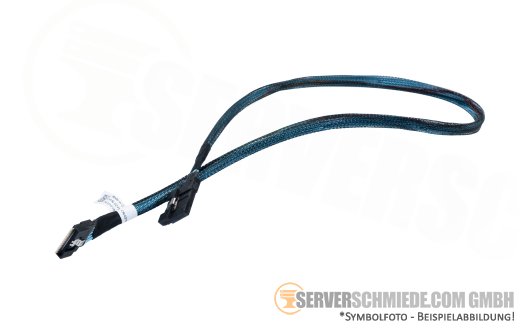 Dell 70cm NVMe Kabel Cable for R440 1x SFF-8654 gerade 1x SFF-8654 winkel 02YPT8