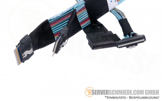 Dell 04JW8N RSR3 70cm R740 R940 R740xd NVMe Kabel cable 2x SFF-8654 gerade to 2x SFF-8654 Bay BP-A2 + B2