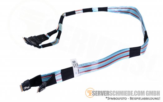 Dell 04JW8N RSR3 70cm R740 R940 R740xd NVMe Kabel cable 2x SFF-8654 gerade to 2x SFF-8654 Bay BP-A2 + B2