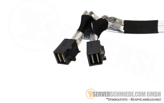Dell 70cm SAS Kabel cable 2x SFF-8643 gerade to 2x SFF-8643 winkel R940 0DK35X