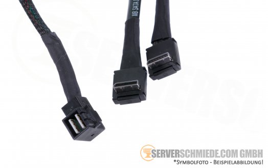 Dell 70cm SAS SATA Kabel 2x SFF-8643 to 2x SATA SFF-8611 Oculink R640 8x SFF019VX5 09G3T5