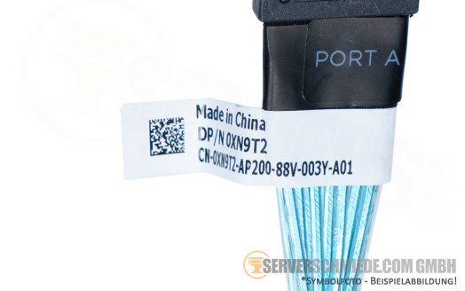Dell 74 / 69cm NVMe Extender Kabel cable 2x SFF-8654 8i gerade to 2x SFF-8654 8i winkel R740xd 24xSFF 0XN9T2