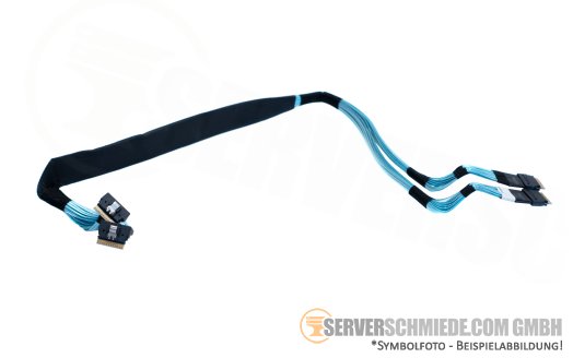 Dell 74 / 69cm NVMe Extender Kabel cable 2x SFF-8654 8i gerade to 2x SFF-8654 8i winkel R740xd 24xSFF 0XN9T2