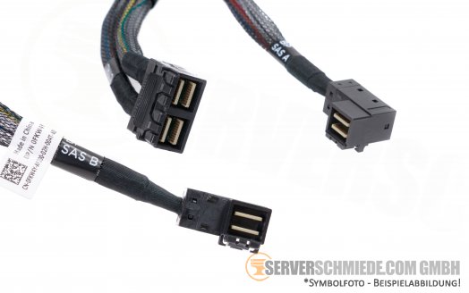 Dell R740 75cm SAS Kabel 1x dual SFF-8643 to 1x SFF-8643 75cm 1x SFF-8643 55cm 0FKW4Y cable