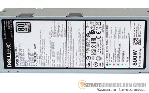Dell 800W Netzteil PSU 80 Plus Platinum R650 R750 R760 0C8T2P 0MGPPC 0CTWCN 0KRT01