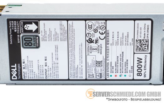 Dell 800W Netzteil PSU 80 Plus Titanium R670 R770 R7715 R7725 G17 0R98X5 +NEW+