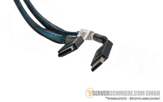 Dell 90 / 85cm SAS SATA Kabel 2x SFF-8643 winkel to 2x SFF-8611 Oculink gerade R840 0CKNXG