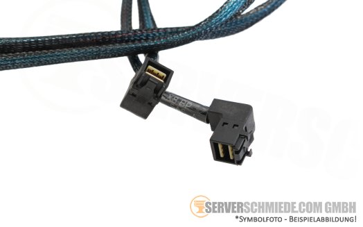 Dell 90 / 85cm SAS SATA Kabel 2x SFF-8643 winkel to 2x SFF-8611 Oculink gerade R840 0CKNXG