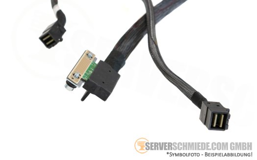 Dell 95cm 10-bay SFF SAS cable Kabel 1x MPERC to 2x SFF-8643 R6415 R6515 04CJCM