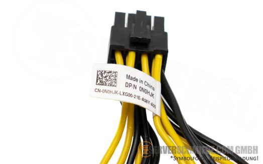 Dell 9cm GPU Power Adapter Kabel cable 2x 8-pin PCIe female to 1x 8-pin EPS / CPU male 0N0HJK
