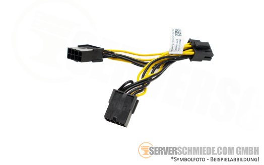 Dell 9cm GPU Power Adapter Kabel cable 2x 8-pin PCIe female to 1x 8-pin EPS / CPU male 0N0HJK