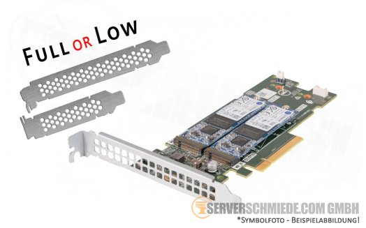 Dell BOSS 2x M.2 2280 SATA SSD AHCI Raid Storage Controller PCIe incl. 2x 120GB SATA M.2 SSD Boot OS Installation vmware Win Server Linux Ceph FreeNAS