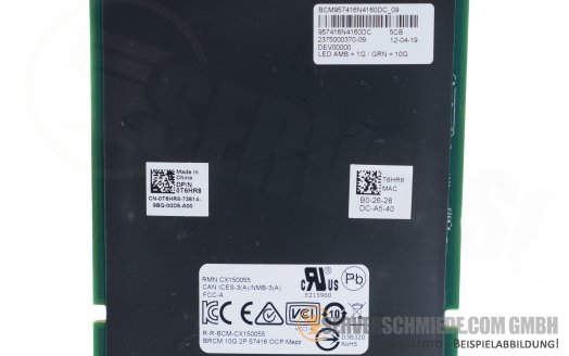 Dell Broadcom 57416 2x 10GbE RJ-45 copper OCP3 Network LAN Ethernet Controller 0RN1M5