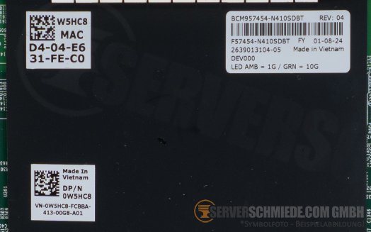 Dell Broadcom 57454 4x 1/10GbE RJ-45 OCP 3.0 Controller Ethernet Netzwerk 0W5HC8