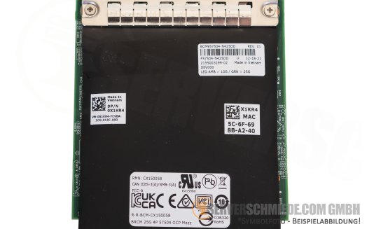 Dell Broadcom 57504 4x 10/25Gb SFP28 OCP3 Network Controller 540-BCRX 0X1KR4