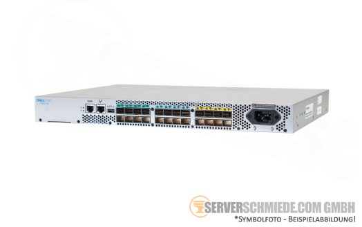 Dell Brocade G610 Connectrix DS-6610B 24-Port 32Gb FC FibreChannel SAN-Switch 8-Ports active