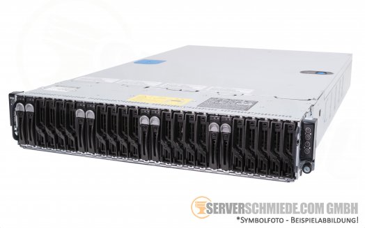Dell C6300 4-Node Server Chassis 24x SFF 2x PSU + 4x C6320 - 8x Intel XEON 2660v3 576GB DDR4 vmware Server