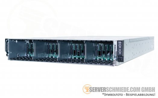Dell PowerEdge C6400 4-Node Server 24x SFF 2x PSU + 4x C6420 2x Intel XEON 3647 Scalable (8x CPU 64x DDR4) vmware Server -CTO-