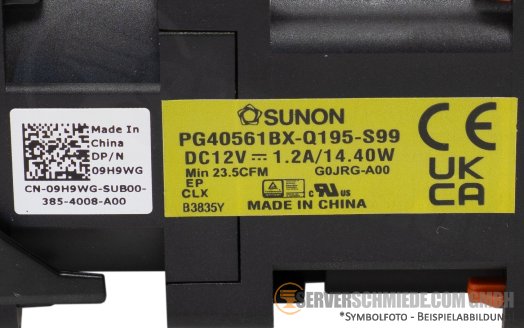 Dell Chassis Fan Lüfter Gehäuselüfter Standard Performance R650 R6525 09H9WG
