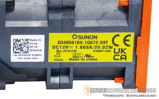 Dell Chassis Fan Lüfter Gehäuselüfter Standard Performance R6615 0P6WDR