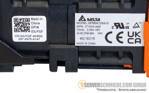 Dell Chassis High Performance Cooling FAN Gehäuselüfter gold grade R6615 R6525 R650 R660 03JYGF 05JGXP