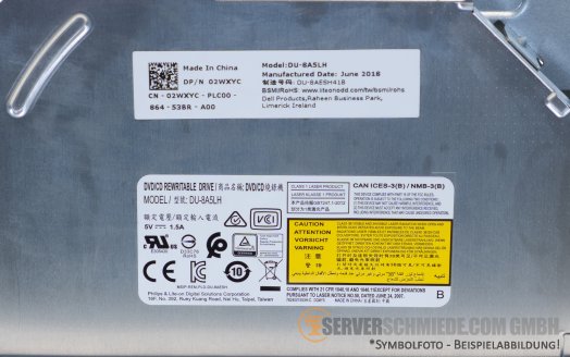 Dell DVD±RW-Laufwerk ultra slim SATA 9,5mm Optical Drive incl. cage T640 02WXYC 0H3M87