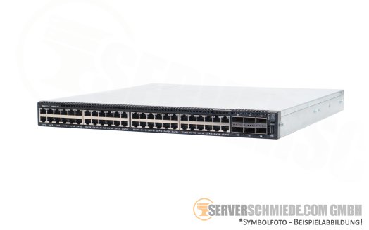 Dell EMC S4048T-ON OS9 48x 1/10GbE RJ-45 + 6x 10/40GbE QSFP+ Network Datacenter Switch 2x PSU 4x FAN Port Side Out / Exhaust