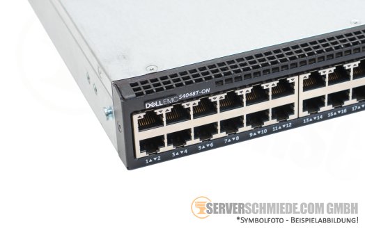 Dell EMC S4048T-ON OS9 48x 1/10GbE RJ-45 + 6x 10/40GbE QSFP+ Network Datacenter Switch 2x PSU 4x FAN Port Side Out / Exhaust