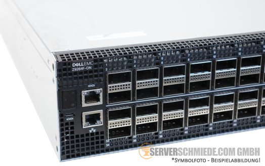 Dell EMC Z9264F-ON OS10 Enterprise 64x 100Gb QSFP28 (128x 10/25/50GbE)  2x 10Gb SFP+ Ethernet Network Switch Layer 3 2x PSU 4x FAN rear-to-front