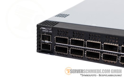 Dell EMC Z9432F-ON 32x 400Gb QSFP56-DD 2x 10Gb SFP+ (128x 100GbE / 144x 10/25/50 GbE) Ethernet Network Switch Layer 3 2x PSU 7x FAN rear-to-front