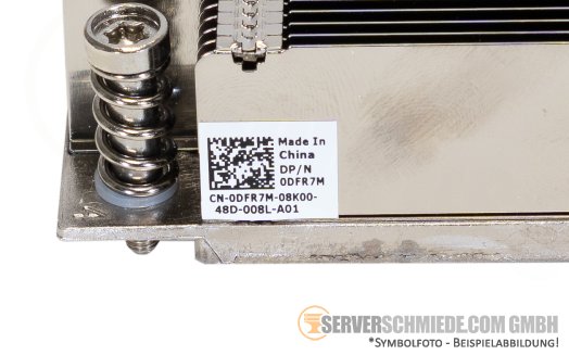 Dell High Performance Heatsink CPU-1 Kühler 1U L-Type 180W to 280W R6525 R7525 0DFR7M
