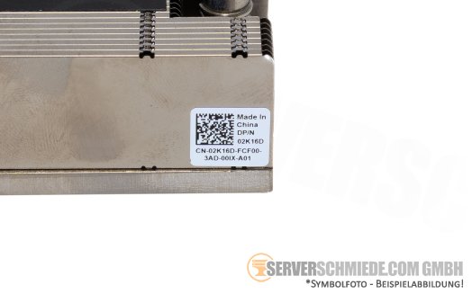 Dell High Performance Heatsink CPU Kühler 1U max. 400W R6615 R7715 02K16D