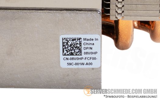 Dell High Performance Heatsink CPU Kühler 2U max. 500W AMD EPYC Gen5 6096 R7725 08V0HP +NEW+