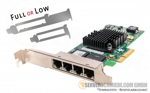 Dell Intel i350-T4 4x 1GbE RJ-45 Quad Port PCIe x4 Ethernet Adapter  0THGMP