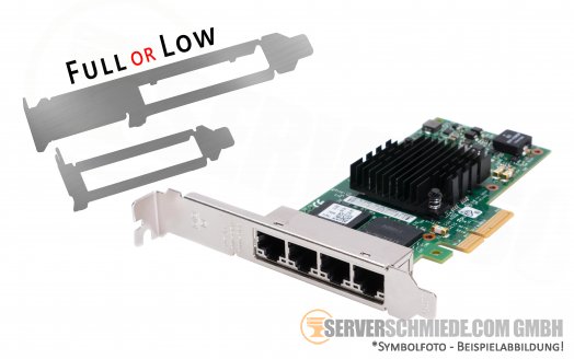 Dell Intel i350-T4 4x 1GbE Quad Port PCIe x4 Ethernet Adapter 0T34F4