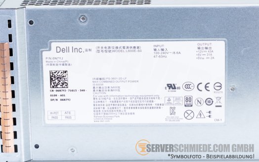 Dell MD1400 600W 6N7YJ PSU Netzteil