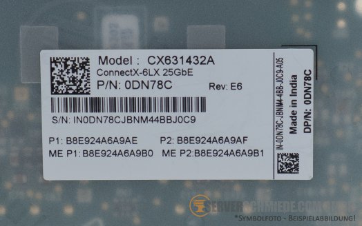 Dell Mellanox ConnectX-6 Lx 2x 10/25GbE SFP28 OCP 3.0 Controller Ethernet Netzwerk 0DN78C