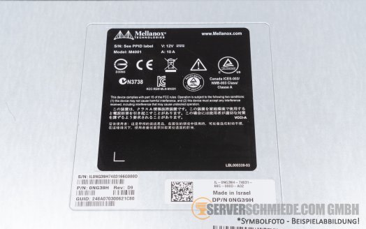 Dell Mellanox M4001 FDR 32 16x internal 16x external Port 56G InfiniBand Blade Switch Modul M4001 0NG39H