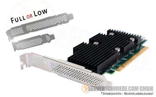 Dell NVMe SSD PCIe x16 Extender Controller 4x SFF-8643 R640 R740xd R930 0YN9K8 0W0DNK for 24x NVMe Expander