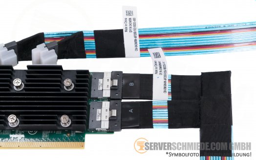 Dell NVMe U.2 PCIe x16 Controller Extender Expansion 12x U.2 Kit incl. cables for R640 R740xd R940 04JW8N 01YGFW W6N4M