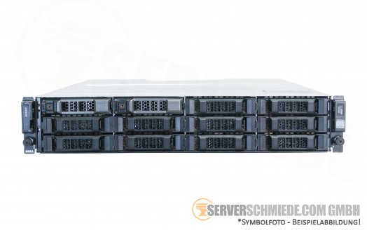 Dell PowerVault MD1400 SAS 12G DAS Storage Shelf Chassis 12x 3,5" LFF 2x JBOD SFF-8644 Controller 2x PSU 19" 2U