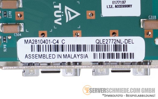 Dell Qlogic 2x 32Gb FC SFP+ QLE2772 PCIe 4.0 x8 Fibre Channel Controller HBA 0JJW53 0FMYVT